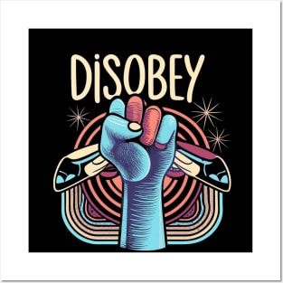 Disobey Vintage style Posters and Art